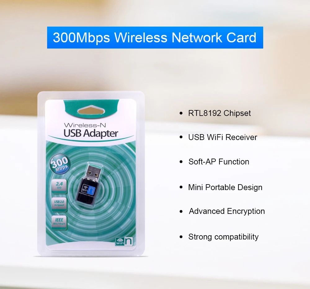 Мини беспроводной Wi Fi адаптер 300 Мбит/с USB Сетевая Lan карта 2 4 ГГц WiFi приемник 802.11n/b/g