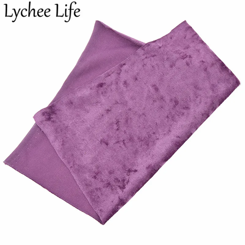 Lychee Life A4 полиэстер спандекс бархатная ткань 29x21 см цветная гибкая DIY Швейные