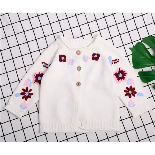 white Cardigan coat Детский свитер; свитера для новорожденных девочек; кардиганы; осень г.; Повседневные вязаные куртки с длинными рукавами для малышей; зимние детские вязаные топы - Цвет: white Cardigan coat