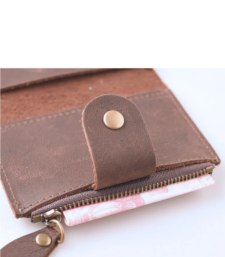 Кошелек для ключей ручной работы из натуральной коровьей кожи в стиле ретро