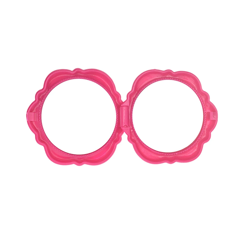 Dolovemk Mini Round Rose Mirror Folding Portable Pocket Double Side Cosmetic |