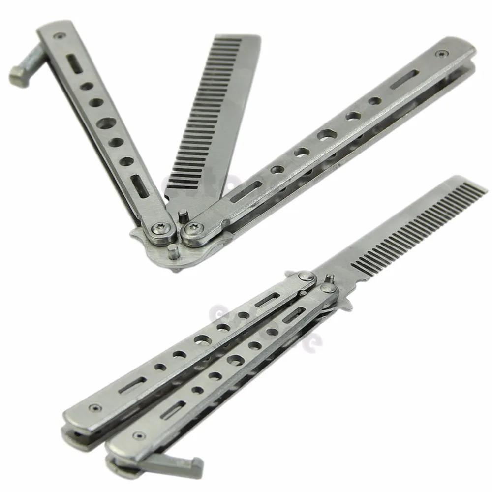 Тренировочная бабочка Balisong из нержавеющей стали стильный гребень для ножей