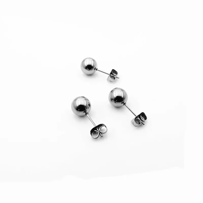 Серьги-гвоздики из нержавеющей стали 316L с шариками шпильки иглой аксессуары для