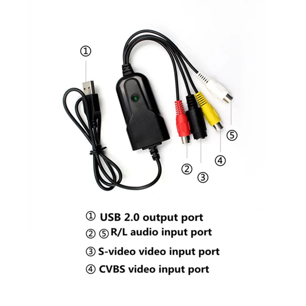 Конвертер для видеозаписи USB 2 0 адаптер ПК конвертер VHS в DVD цифровые устройства