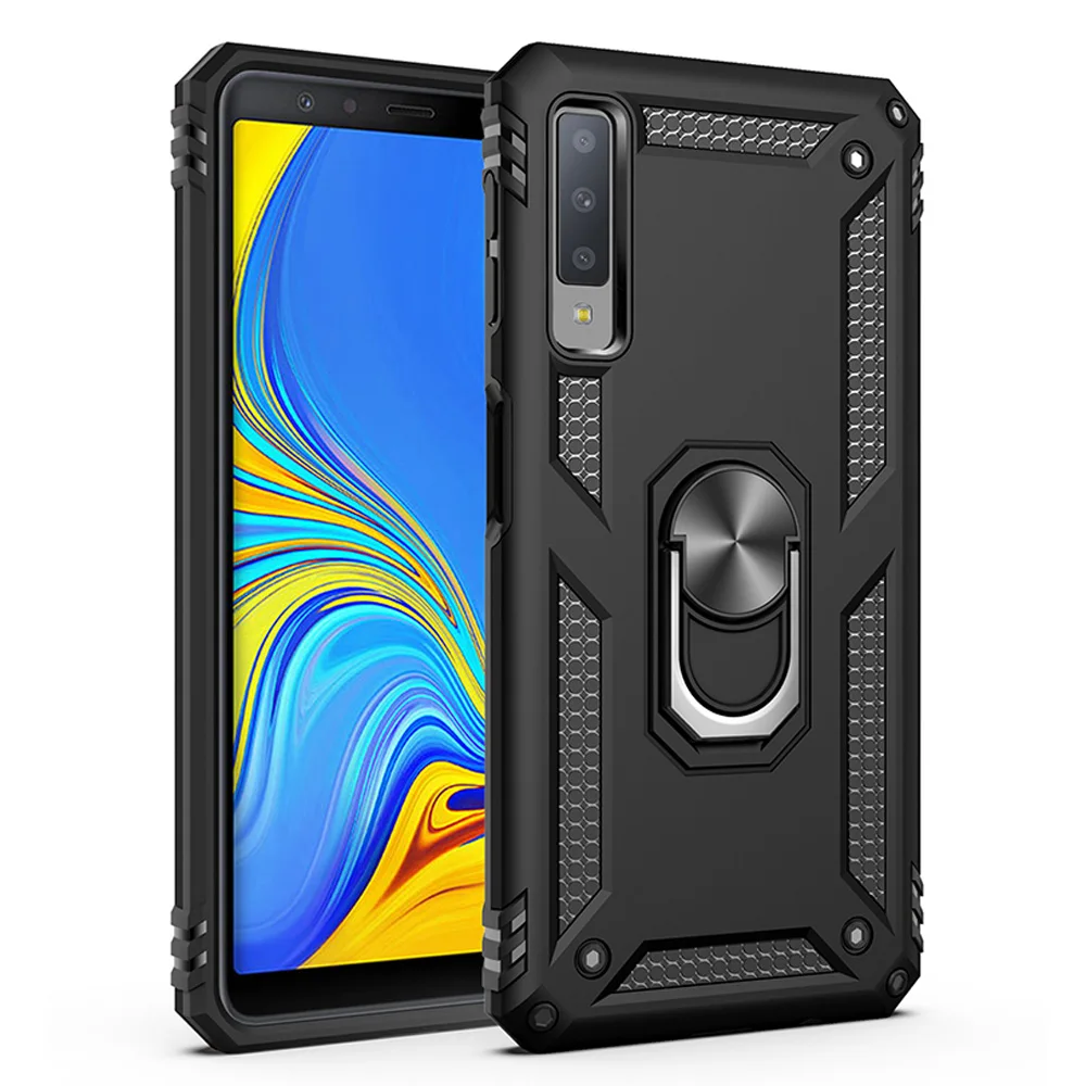 Чехол для Samsung Galaxy A6 A7 A9 2018 A600 A750 A920 A920F двухслойный армированный чехол с магнитным