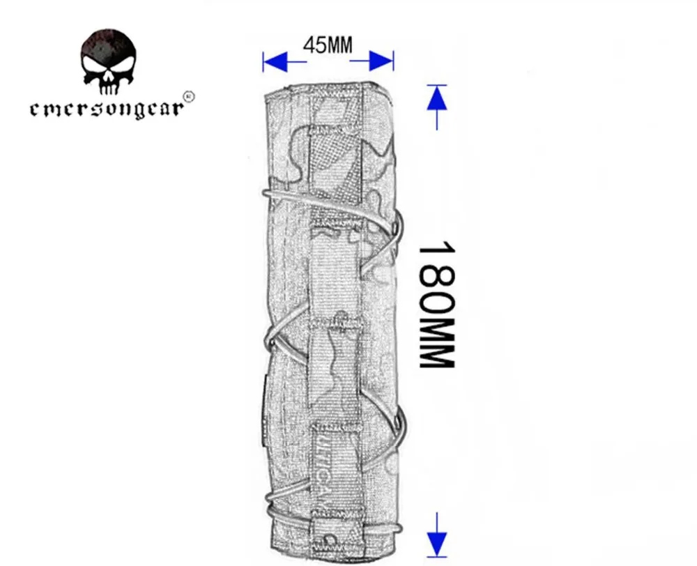 Крышка глушителя Emersongear-Airsoft, 18 см, em9473 (art.: 3920b4522207c) - 3920b4522207c