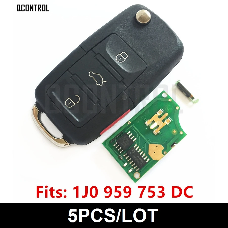 Автомобильный Дистанционный ключ QCONTROL DIY для VW/VOLKSWAGEN Beetle/CC/EOS/GTI/Golf/Passat/Jetta/Rabbit