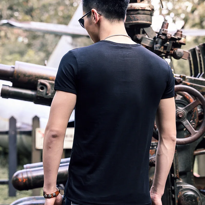 Мужские тактические Фитнес футболка Moda Открытый Тонкий Военная Униформа Commando