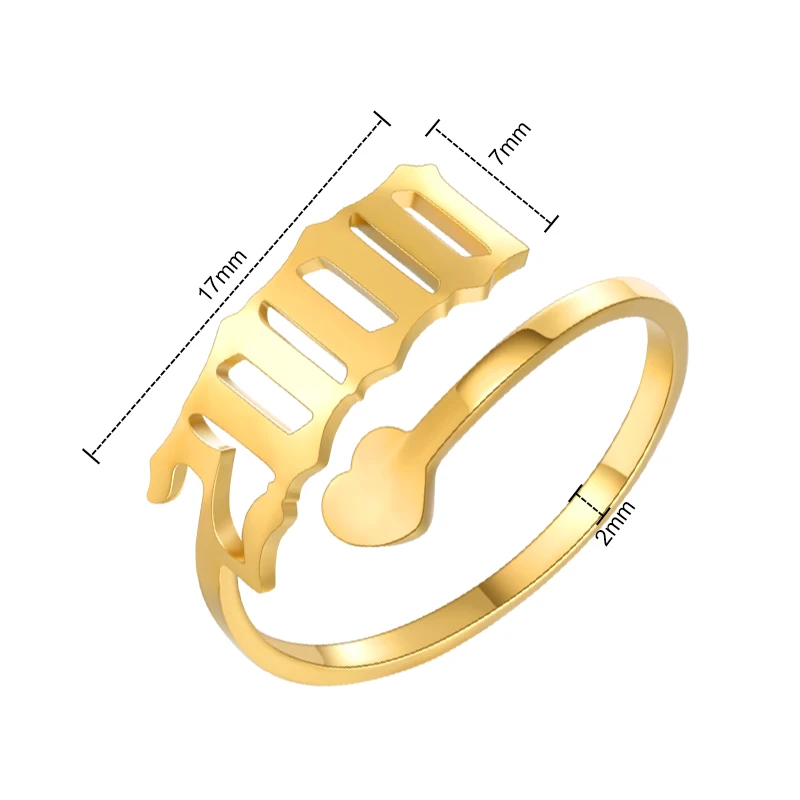 Начальный год кольцо из нержавеющей стали кольца для мужчин и женщин юбилейные