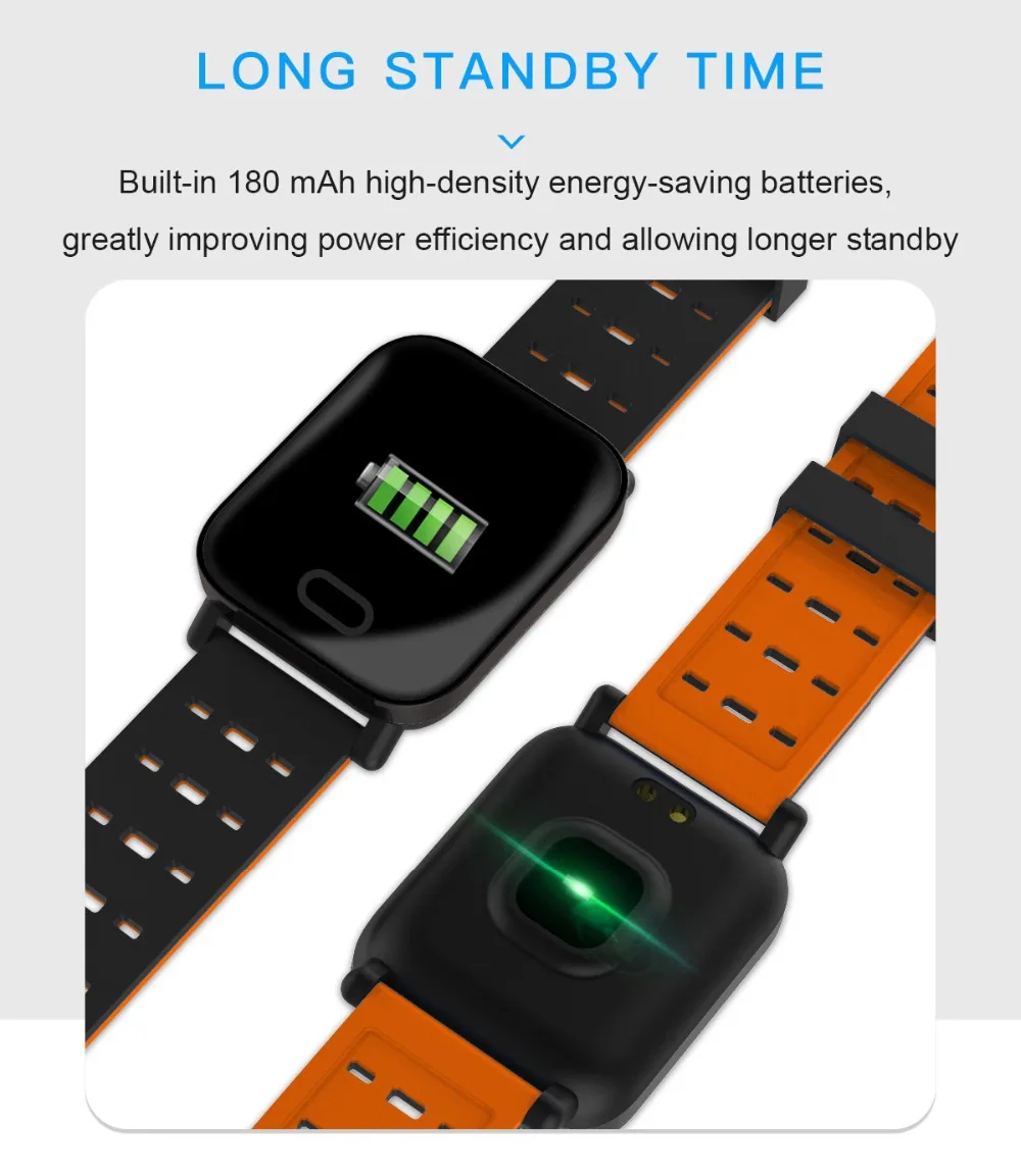 A6 Смарт часы кровяное давление фитнес трекер Smartwatch водонепроницаемый монитор