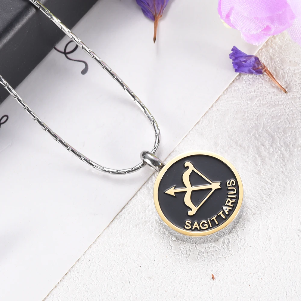 Коллекционное ожерелье Sagittarius никогда не выцветает и тускнеет подвеска урна для