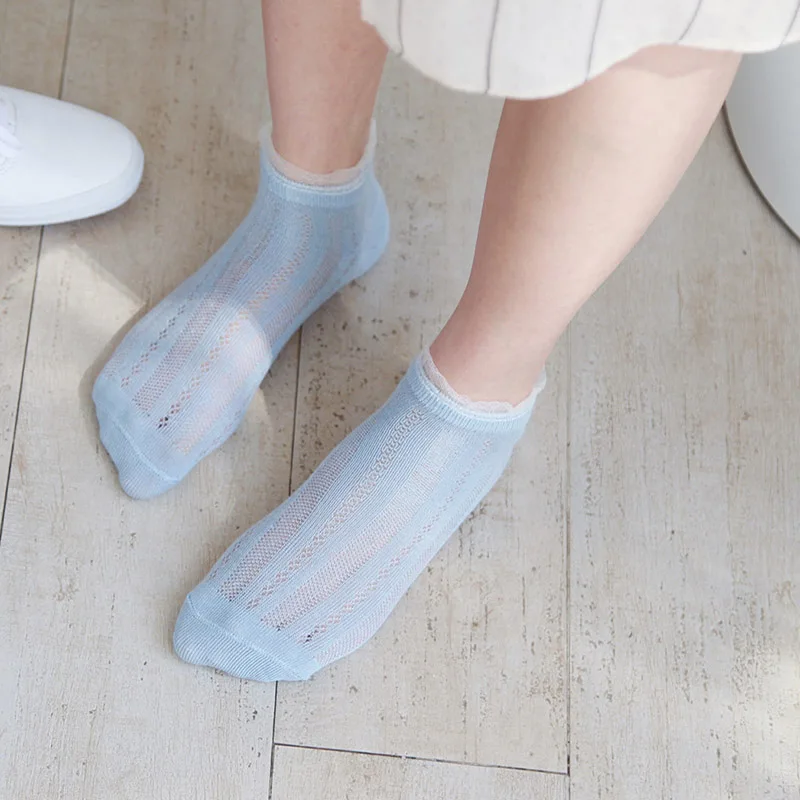 [EIOISAPRA] Новое поступление стеклянные кружевные блестящие шелковые милые носки