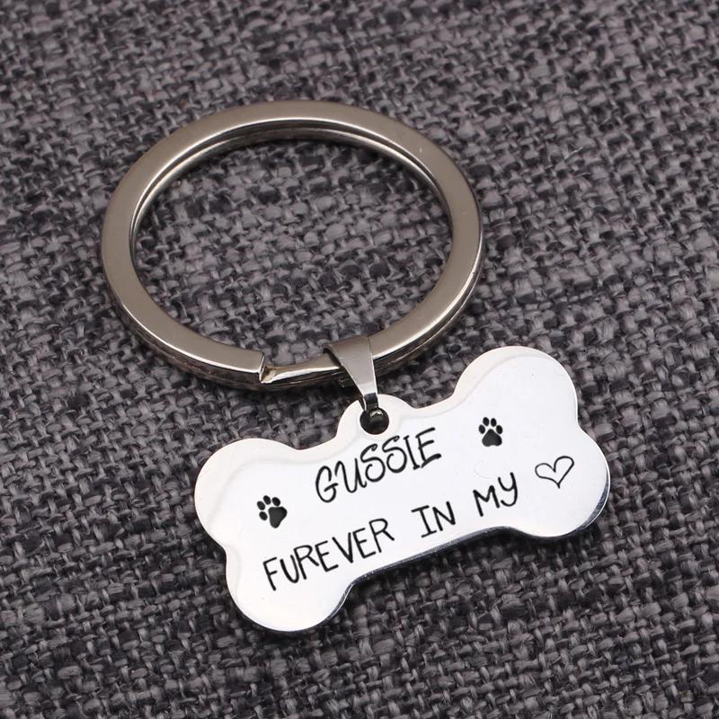 Брелок в форме кости индивидуальная Личная Подпись Forever In My Heart индивидуальное