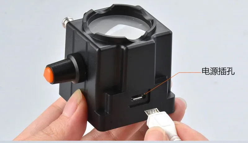 USB Белый перезаряжаемый Регулируемый свет для студентов биологический микроскоп