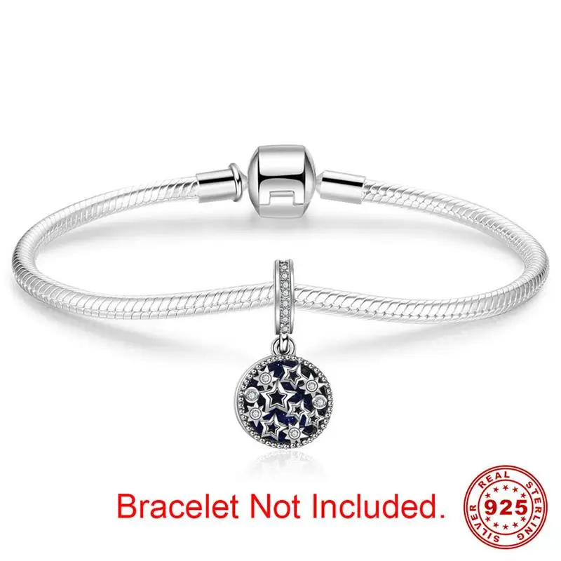 DALARAN, звездное небо, сделай сам, талисманы,, серебряные бусины 925 пробы, подходит для браслета, ожерелье, Подвеска для женщин, ювелирное изделие, подарок