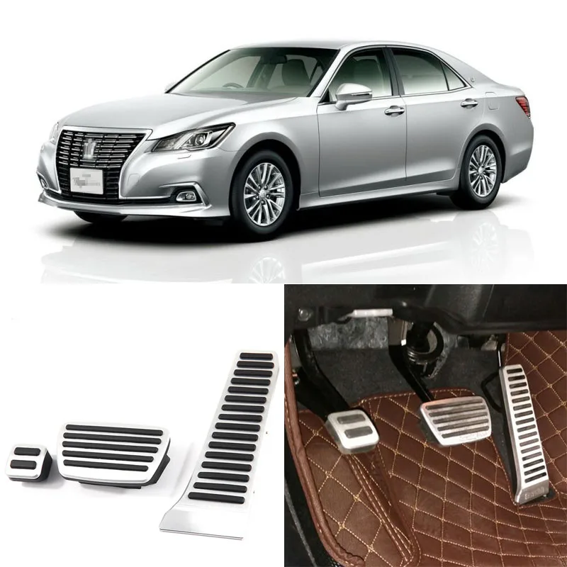 

A Set Aluminium Non Slip Foot Rest Fuel Gas Brake Pedal Cover For Toyota Reiz /Crown