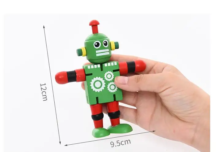 Creative Children Wooden Early Education Toys Deformation Elastic Robot | Игрушки и хобби
