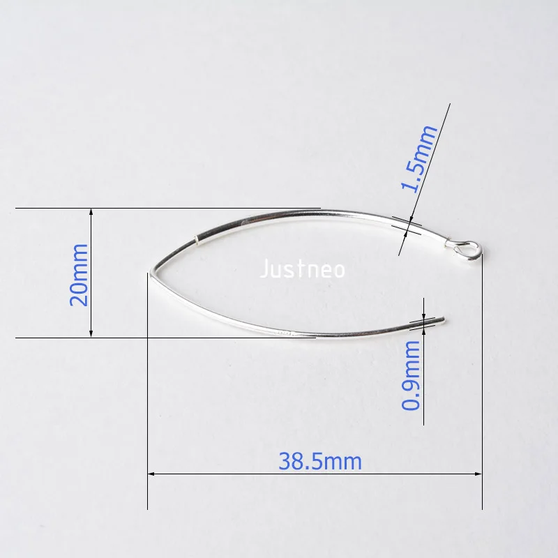 Ушной крючок твердые Серьги проволочные крючки из стерлингового серебра