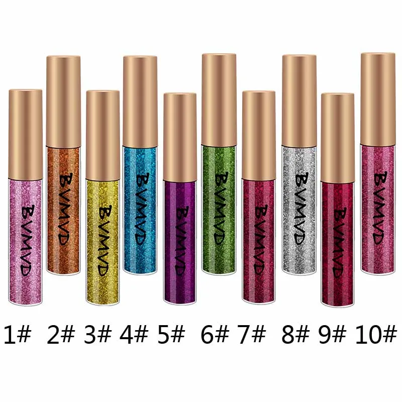 Makeup Eyeliner Liquid Long Lasting Waterproof Shimmer Eyeshadow Golden White Shining Delineador Glitter Eye Liner Cosmetics |