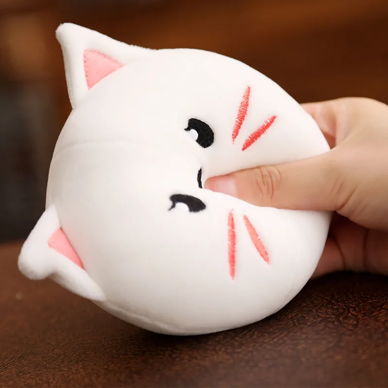 

Kawaii Pudding 8pcs Piggy&Cat Plush Balls Bag Snack Toy Soft Cartoon Animal Stuffed Doll Sofa Pillow Girlfriend Kids Gifts