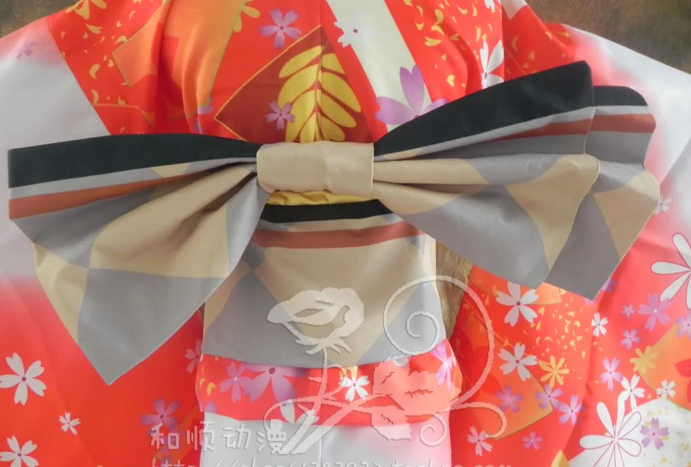 

Anime Kantai Collection Fuso Kimono New Year Halloween Cosplay Costume Outfit