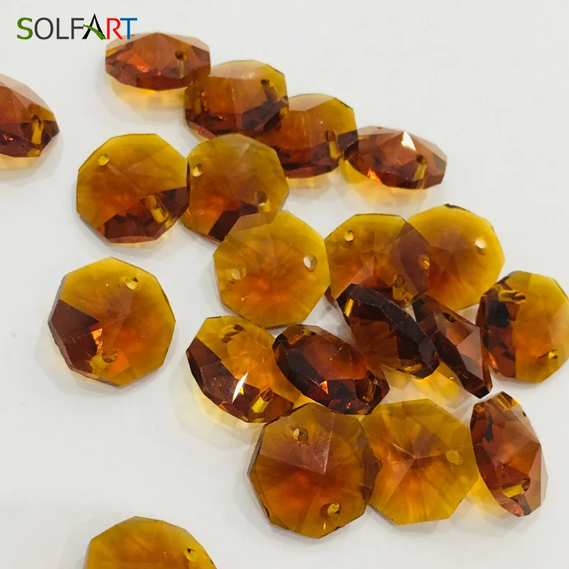 SOLFART 50 шт. 14 м люстра Восьмиугольные бусины Висячие Зеленые хрустальные бусины зеленая хрустальная люстра бусины люстра Хрустальная подвеска