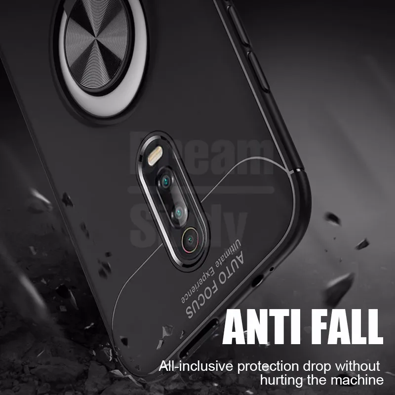 Luxury Car Holder Ring Case On The For Xiaomi Redmi K20 Pro 7 Note 6 5 Shockproof Pocophone F1 Soft Silicone | Мобильные телефоны и
