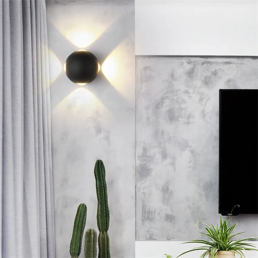 Светодиодный ная Водонепроницаемая настенная лампа для крыльца современный