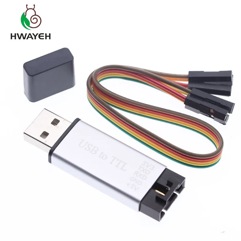 Алюминиевый корпус CP2102 USB 2 0 для TTL UART модуля 6 контактный последовательный