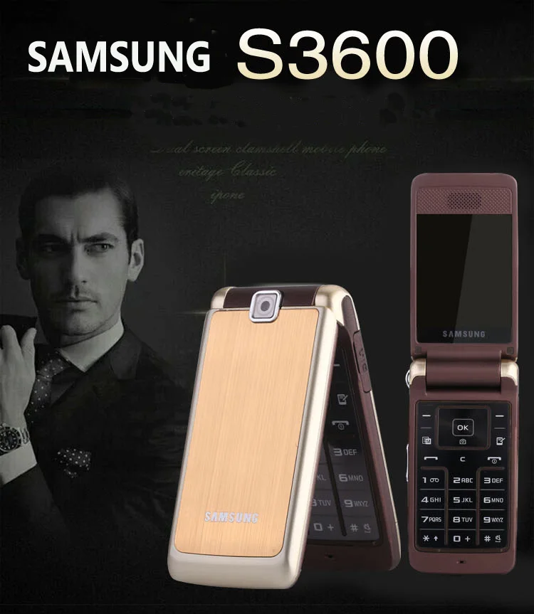 S3600 разблокированный samsung S3600 1.3MP камера GSM 2G Английский Арабский Русский Клавиатура флип Восстановленный мобильный телефон