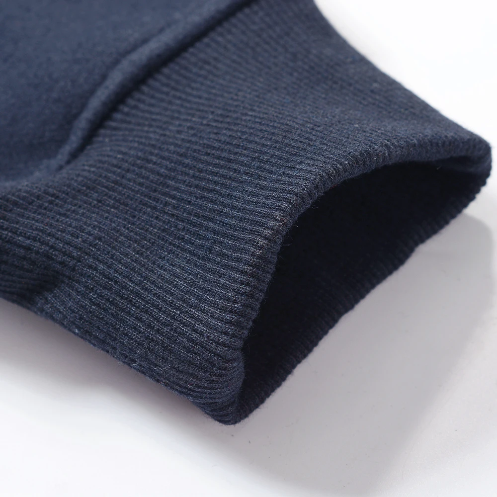 

YiRuiSen Brand Mens Thick Fleece Hoodies Fashion Rib Sleeve Sweatshirts For Men Warm Winter Clothing With Hat Casual Soft Coat