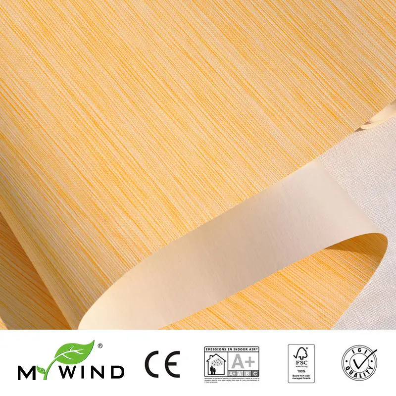 Коллекция 2019 года обои MY WIND orange Grasscloth 3D бумажные тканевые дизайнерские в рулоне