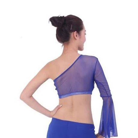 Новое поступление топ для танца живота из хлопка и сетки с кристаллами топы одним