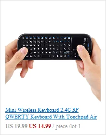 Мини беспроводная клавиатура 2,4G RF QWERTY клавиатура с сенсорной панелью Air mouse USB игровая клавиатура для Android tv Box Tablet PC