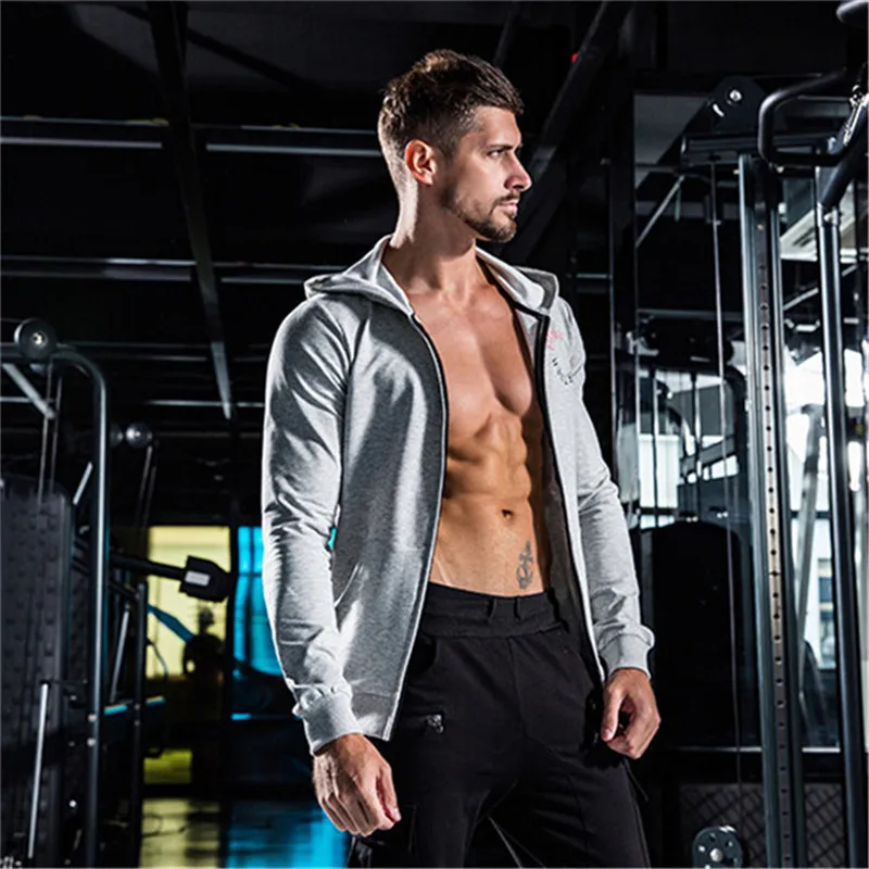 GYMLOCKER Осенняя новая толстовка на молнии мужская Толстовка 2018 одежда спортивные