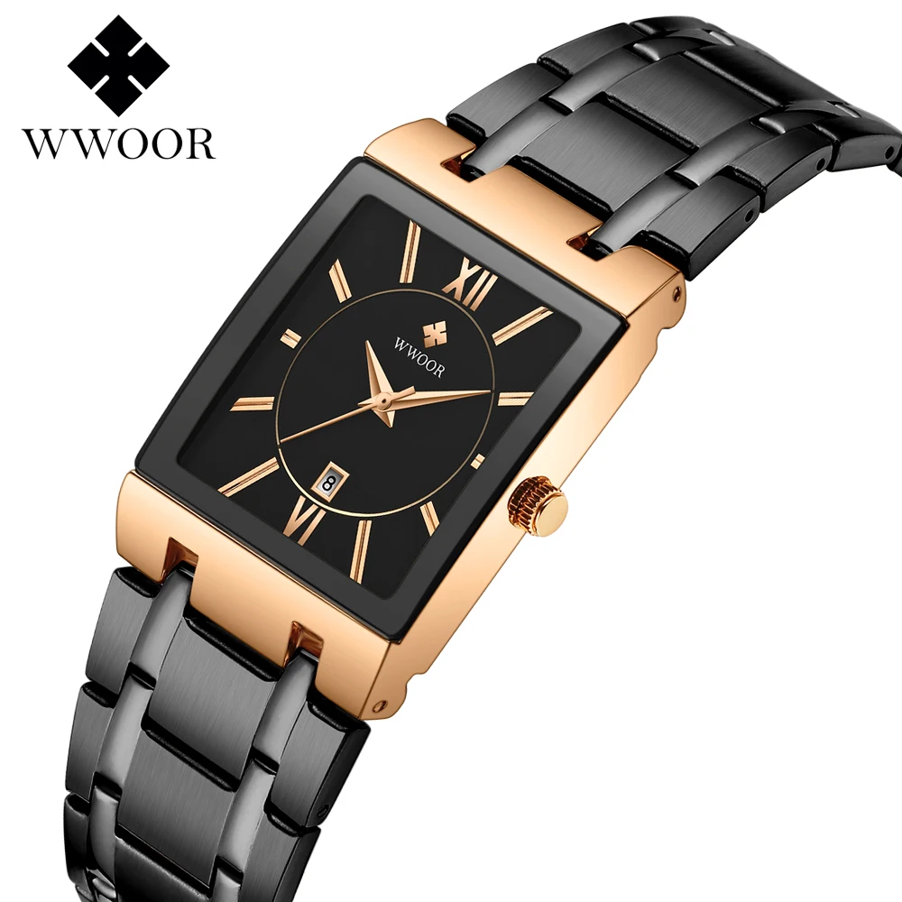 

WWOOR 2019 Fashion Watch Men Calendar Leisure Business Top Brand Luxury Wrist Watch Sport Quartz Waterproof Mens Watches Clock