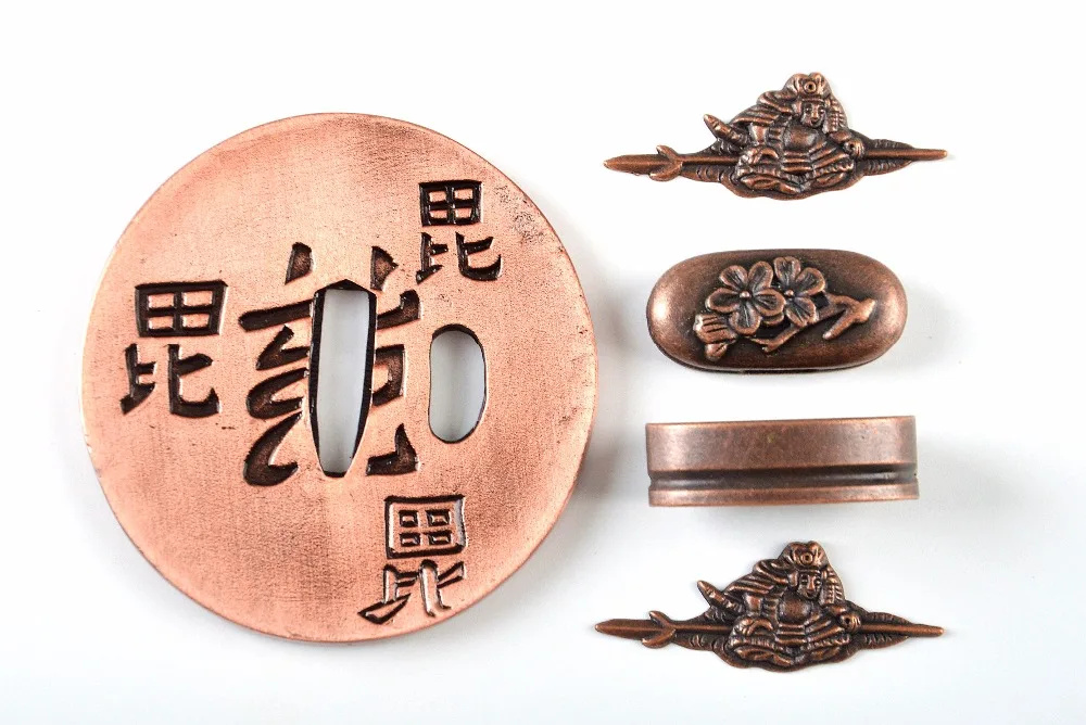 Набор отличных металлических поделок аксессуары для мечей Tsuba menumi Fuchi Kashira из