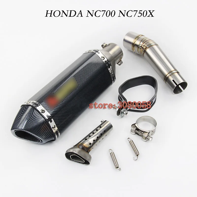 NC 700 NC750X NC750 средняя выхлопная труба мотоцикла для HONDA NC700X выхлопная Модифицированная полная система выхлопная средняя труба дБ убийца