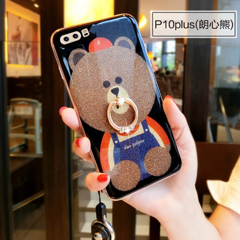 2 шт. для huawei P10 плюс VKY-AL00 чехол мультфильм мягкие границы силиконовые ультра