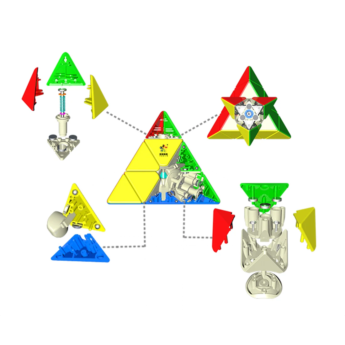 Магнитный пирамидный магический куб YuXin Huanglong игрушка-пазл для обучения мозгу