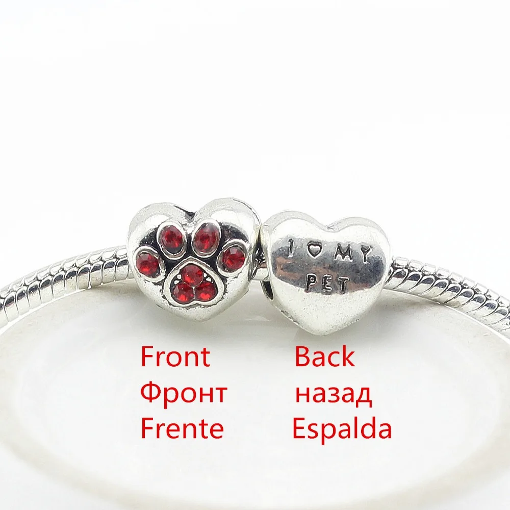 1 шт. хрустальные бусины в форме сердца с надписью world of I love my pet подходят для