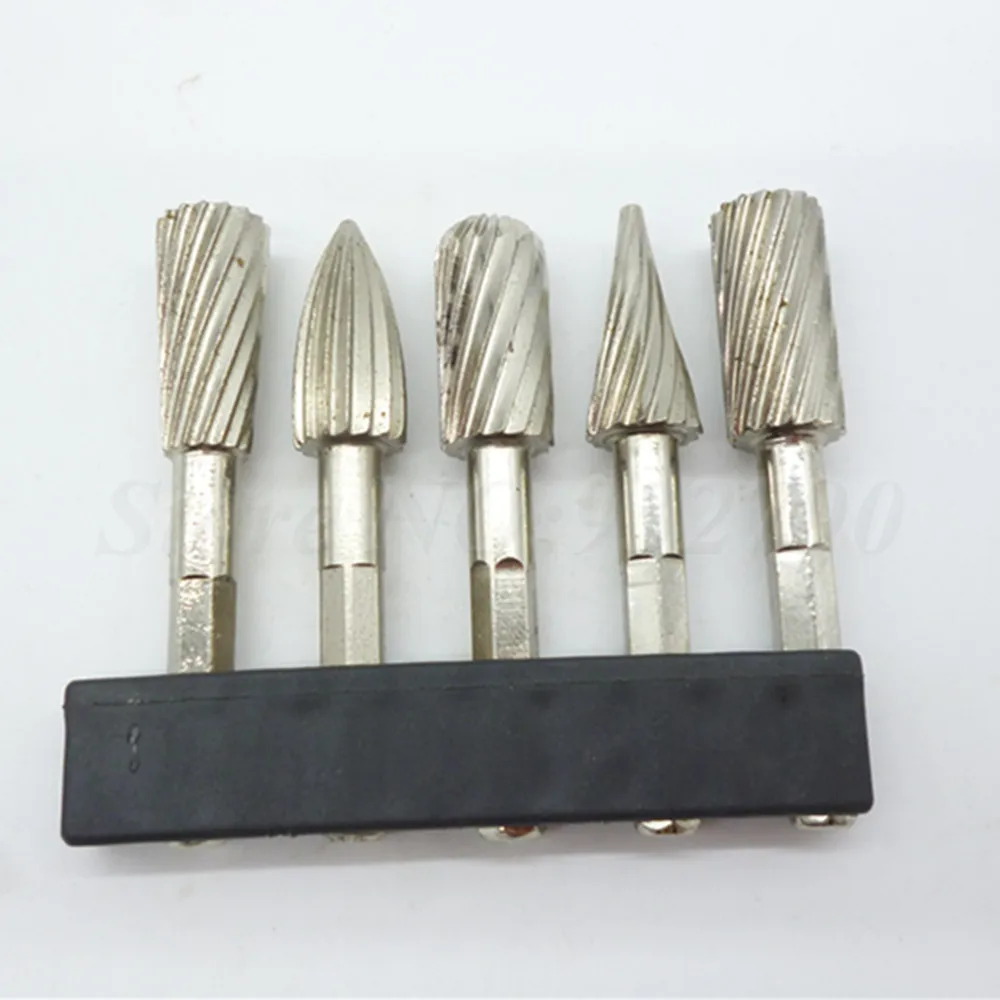5 шт. Электрический Шлифовальные станки HSS Ротари Напильники Burr 1/4 &quotРотари Набор