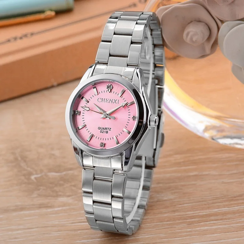CHENXI модные женские туфли красочный циферблат Reloj Mujer в сдержанном стиле Девушка наручные Часы женский Повседневные часы со стразами Часы часы