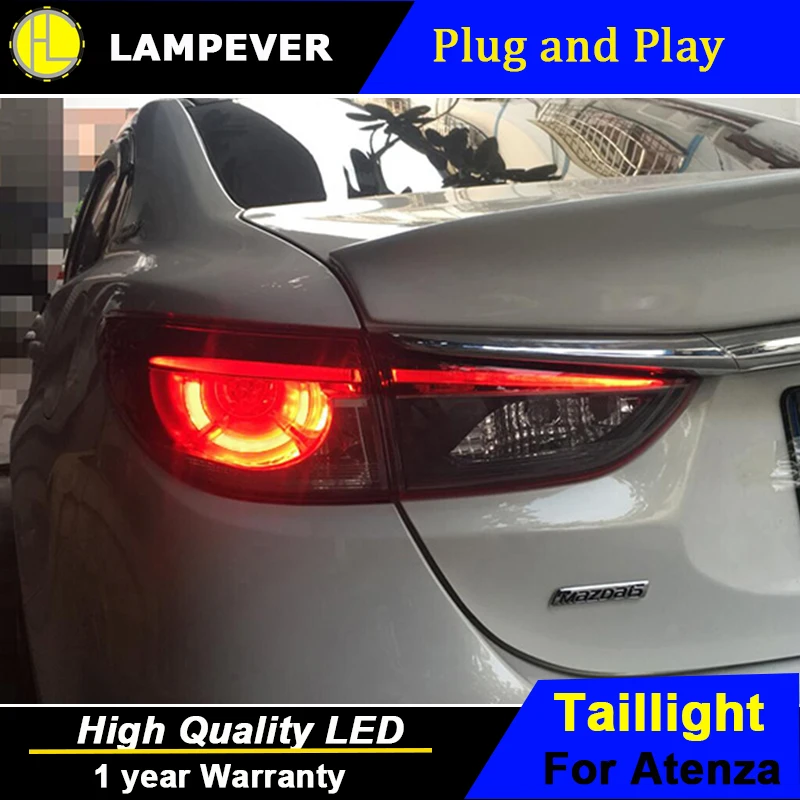 Lampever задний фонарь для Mazda 6 Atenza светодиодный светильник 2014-2016 Новинка Mazda6 DRL +