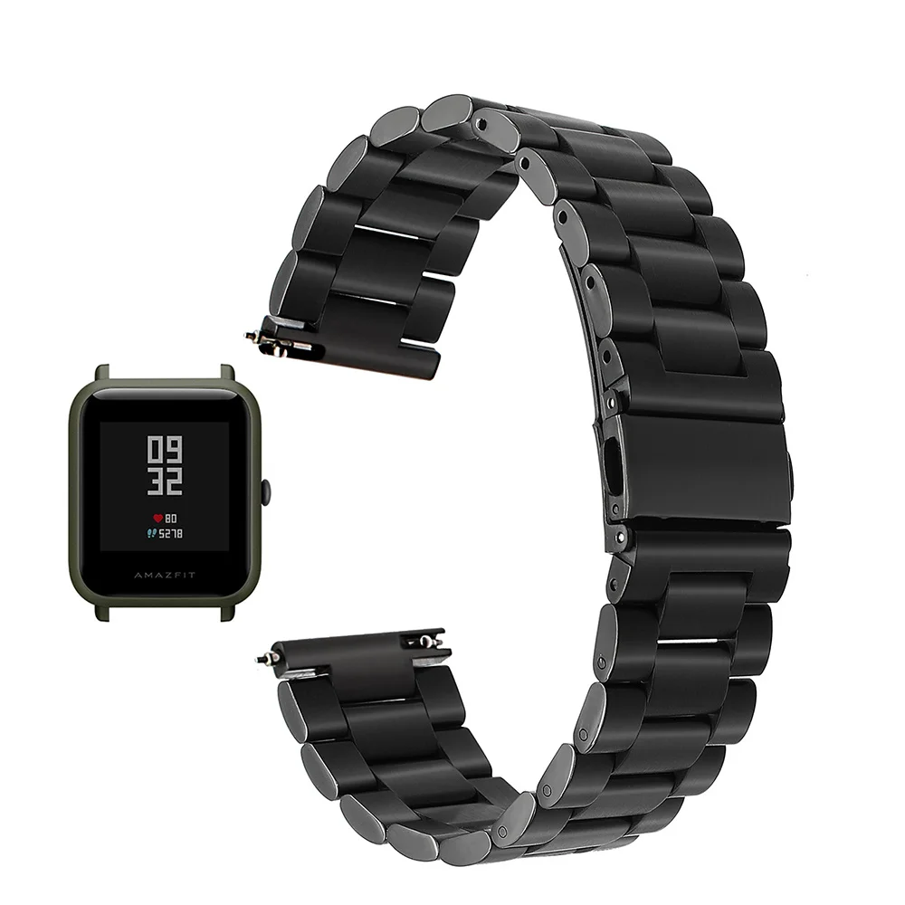 Ремешок на запястье из нержавеющей стали для Xiaomi huami Amazfit Watch Youth Bip BIT