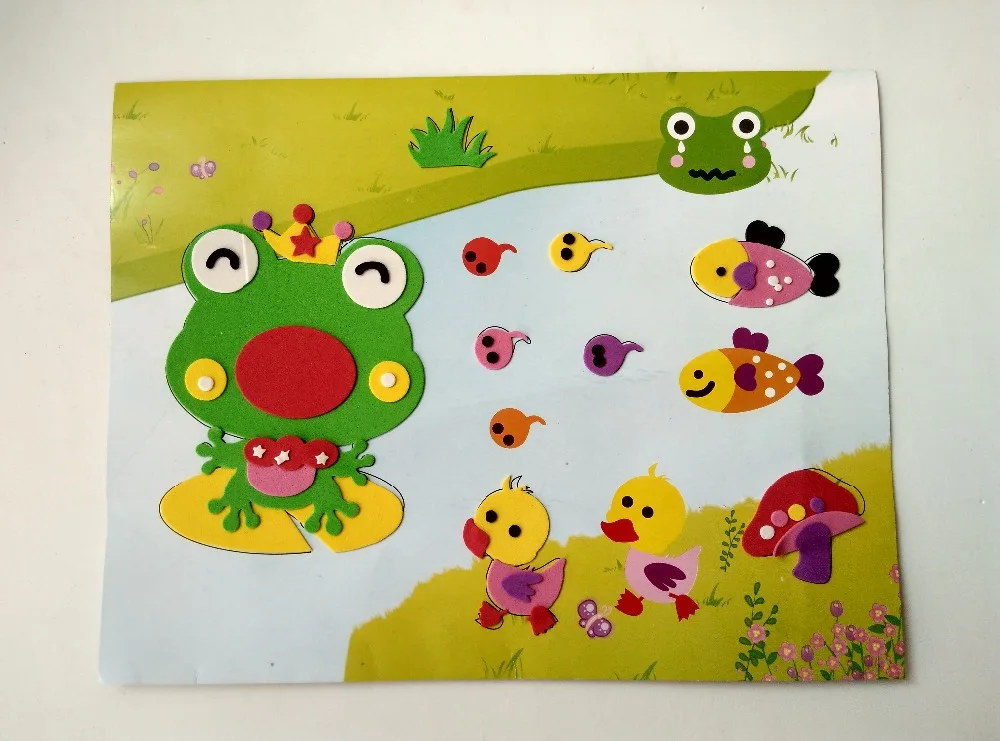 Happyxuan 20 шт./партия 21*27 см мультфильм 3d самоклеющиеся Стикеры с пеной эва