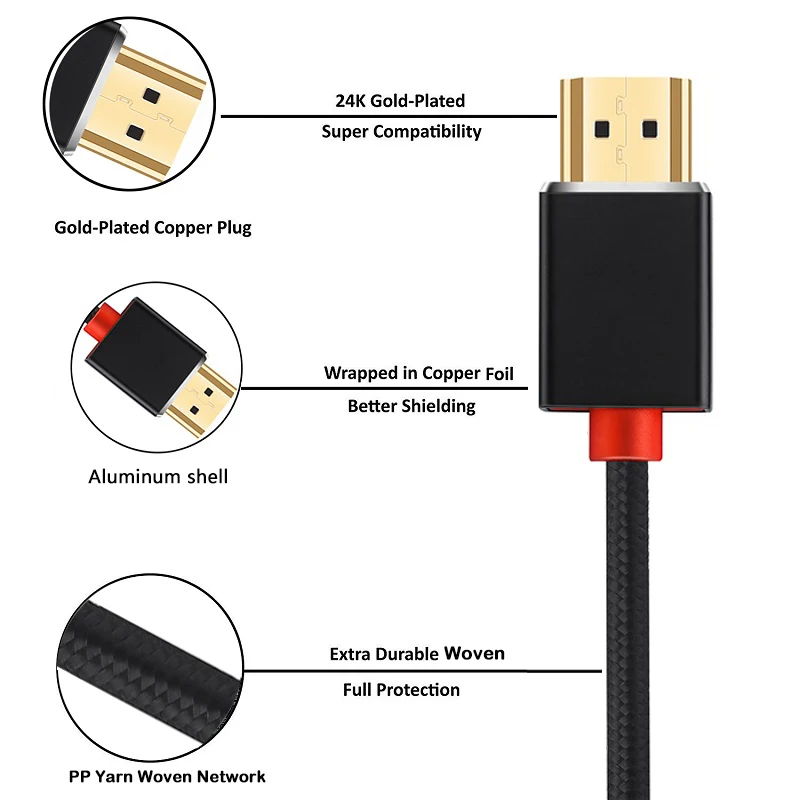 100 шт./лот HDMI кабель высокоскоростной видео кабель позолоченный кабель 0,3 м 1 м 1,5 м 2 м 3 м 5 м 7,5 м 10 м 15 м для HD tv xbox PS3