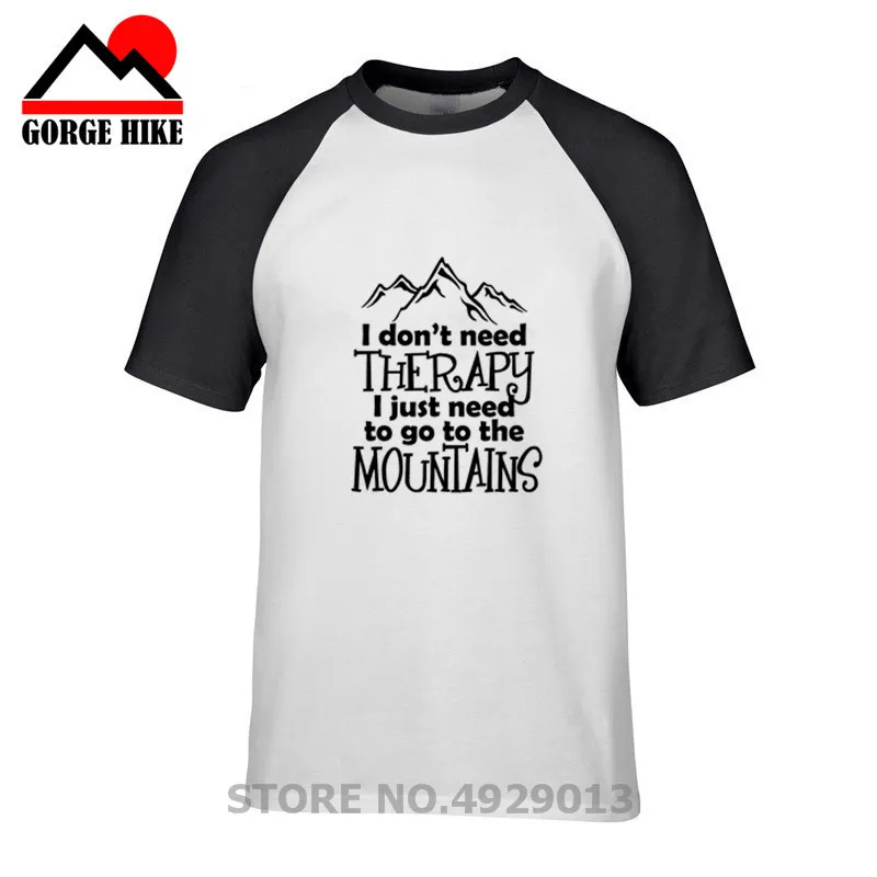 Новая футболка с надписью I dont need therapy just to go the mountains Мужская Повседневная