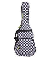 professional portable durable 40 41 acoustic wood guitar bag black and white grid backpack soft gig case padded cover waterproof