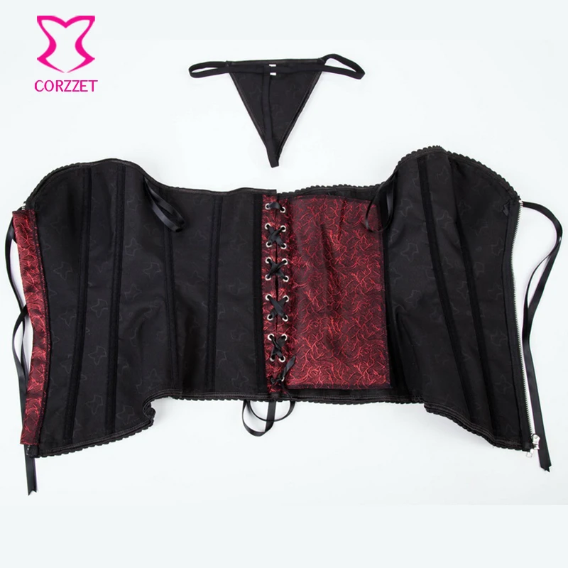Красный корсет для талии и бюстье сексуальный в готическом стиле женское белье